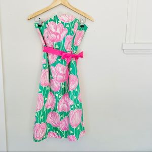 Lilly Pulitzer Green and Pink Floral Dress